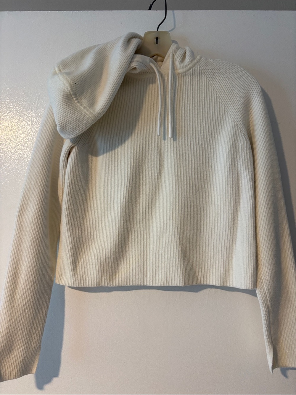 Banana Republic Cream Ribbed Hoodie- XS _ Like New-